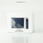 Navy Blue Patterned Tie Set: Silk Necktie, Pocket Square & Cufflinks TS-1070 - Image 2