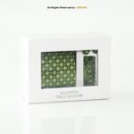 Textured Emerald Green Diamond Tie, Square & Cufflink Set TS-1073 - Image 2