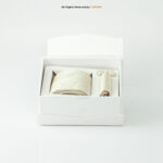 Cream Paisley Tie Gift Set – 3pc Wedding Necktie, Pocket Square & Cufflinks TS-1076 - Image 3