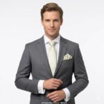 Cream Paisley Tie Gift Set – 3pc Wedding Necktie, Pocket Square & Cufflinks TS-1076