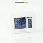 Royal Blue Geometric Tie Gift Set – 3pc Premium Silk Necktie, Pocket Square & Cufflinks TS-1078 - Image 2