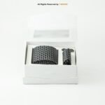 light gray pocket square Tie Gift Set – 3pc Premium Silk Necktie, Pocket Square & Cufflinks TS-1080 - Image 4