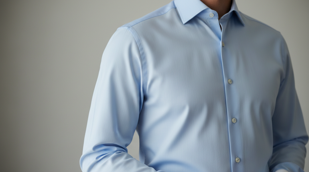 Plain vs Printed Shirts for Men: Which Style Looks Better on You? 3 shirt fit proportions shoulder seam detail.jpg