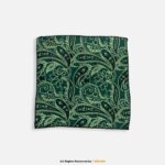 PREFOLD Emerald Green Paisley Men's Neck Scarf, Pocket Square Set-NS-1033 - Image 2