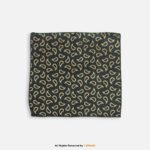 PREFOLD Gold & Black Paisley Men's Neck Scarf, Pocket Square Set-NS-1036 - Image 2
