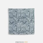 PREFOLD Ice Blue Paisley Men's Neck Scarf, Pocket Square Set-NS-1038 - Image 2