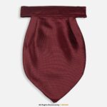 PREFOLD Red-on-Red Paisley Men's Neck Scarf, Pocket Square Set-NS-1039
