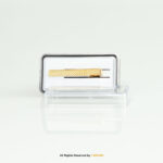 Gold Textured Design Tie Clip- TP-1118 - Image 2