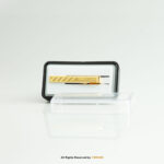Diagonal Line Engraved Design Gold Tie Clip- TP-1122 - Image 2