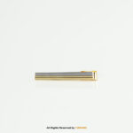 Gold And Silver Striped Tie Clip- TP-1124
