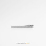 Silver Diagonal Grooved Line Texturing Tie Clip- TP-1125