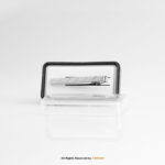 Silver Diagonal Grooved Line Texturing Tie Clip- TP-1125 - Image 2