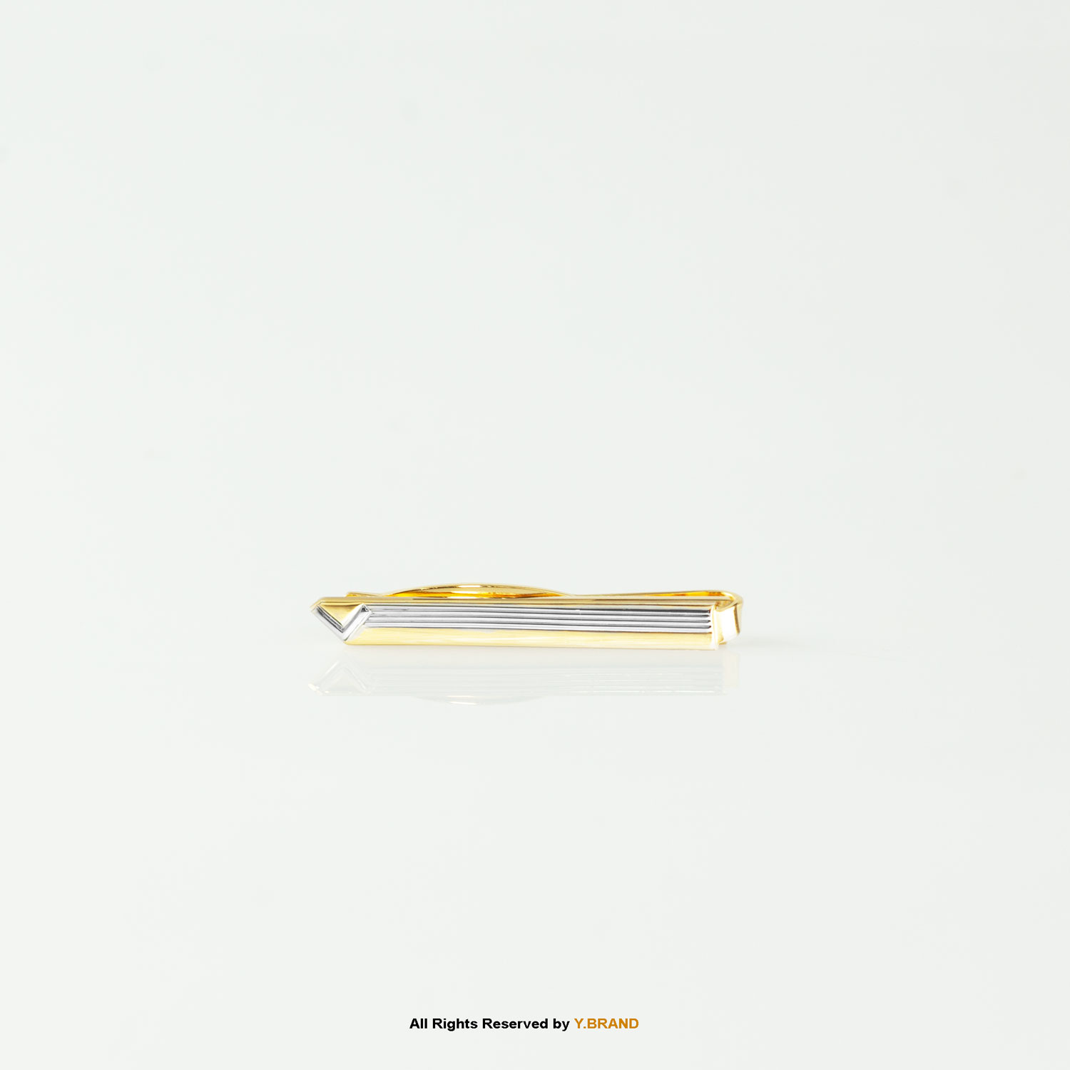 Polished Gold And Silver Plated Tie Clip- TP-1127