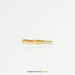 Gold-Plated Silver Diagonal Stripe Tie Clip- TP-1128