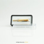 Gold-Plated Silver Diagonal Stripe Tie Clip- TP-1128 - Image 2