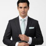 Gint Green Paisley Patterned Tie Gift Set – 3pc Premium Silk Necktie, Pocket Square & Cufflinks TS-1085