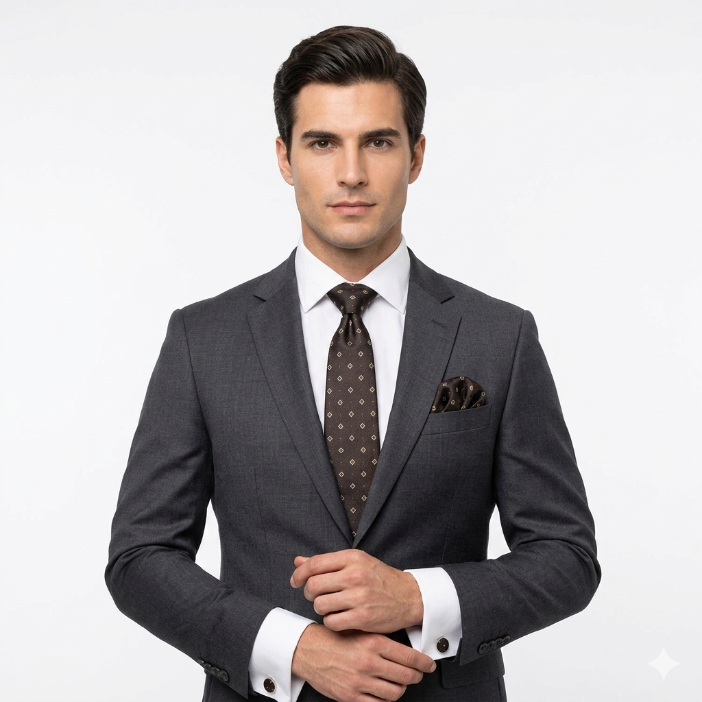 TS-1086c Gint Green Paisley Patterned Tie Gift Set – 3pc Premium Silk Necktie, Pocket Square & Cufflinks TS-1085 - Image 1
