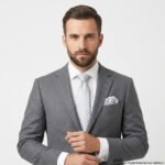 Light Blue And White Diamond Patterned Tie Gift Set – 3pc Premium Silk Necktie, Pocket Square & Cufflinks TS-1101