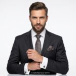 Geometric Patterned Tie Gift Set – 3pc Premium Silk Necktie, Pocket Square & Cufflinks TS-1106
