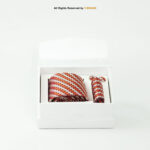 McLaughlin Striped Silk Patterned Tie Gift Set – 3pc Premium Silk Necktie, Pocket Square & Cufflinks TS-1110 - Image 3