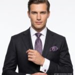 Purple Geometric Pattern Necktie Tie Gift Set – 3pc Premium Silk Necktie, Pocket Square & Cufflinks TS-1120