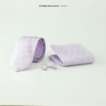 Light Purple Circle Pattern |Tie Gift Set – 3pc Premium Silk Necktie, Pocket Square & Cufflinks TS-1121