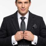Geometric Pattern Necktie |Tie Gift Set – 3pc Premium Silk Necktie, Pocket Square & Cufflinks TS-1125