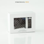 Brown And White Patterned |Tie Gift Set – 3pc Premium Silk Necktie, Pocket Square & Cufflinks TS-1132 - Image 2