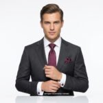 Red And Blue Geometric Patterned |Tie Gift Set – 3pc Premium Silk Necktie, Pocket Square & Cufflinks TS-1134