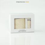 Cream Micro Pattern |Tie Gift Set – 3pc Premium Silk Necktie, Pocket Square & Cufflinks TS-1139 - Image 2