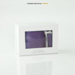 Red And Blue Geometric Pattern |Tie Gift Set – 3pc Premium Silk Necktie, Pocket Square & Cufflinks TS-1142 - Image 2