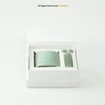 Green Checkered Silk Pattern |Tie Gift Set – 3pc Premium Silk Necktie, Pocket Square & Cufflinks TS-1148 - Image 3