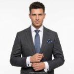 Canali Geometric Silk Pattern |Tie Gift Set – 3pc Premium Silk Necktie, Pocket Square & Cufflinks TS-1149