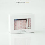 Light Pink Geometric Patterned |Tie Gift Set – 3pc Premium Silk Necktie, Pocket Square & Cufflinks TS-1150 - Image 2
