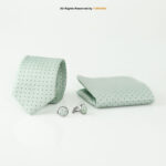 Mint Green Silk |Tie Gift Set – 3pc Premium Silk Necktie, Pocket Square & Cufflinks TS-1152