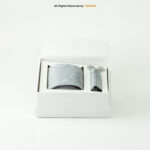 Light Grey Paisley |Tie Gift Set – 3pc Premium Silk Necktie, Pocket Square & Cufflinks TS-1153 - Image 3