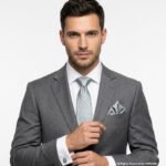 Light Grey Paisley |Tie Gift Set – 3pc Premium Silk Necktie, Pocket Square & Cufflinks TS-1153