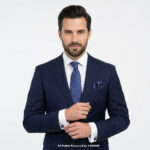 Blue Medallion Necktie Pattern |Tie Gift Set – 3pc Premium Silk Necktie, Pocket Square & Cufflinks TS-1156