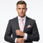 Pink Peter England Necktie Pattern |Tie Gift Set – 3pc Premium Silk Necktie, Pocket Square & Cufflinks TS-1158