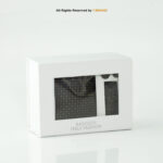 Black Necktie Yellow Dotted Design |Tie Gift Set – 3pc Premium Silk Necktie, Pocket Square & Cufflinks TS-1165 - Image 2