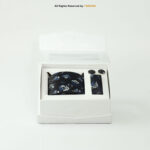 Navy Signature Silk Floral Design |Tie Gift Set – 3pc Premium Silk Necktie, Pocket Square & Cufflinks TS-1166 - Image 3