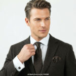 Brown Polka Dot Necktie |Tie Gift Set – 3pc Premium Silk Necktie, Pocket Square & Cufflinks TS-1167