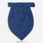 PREFOLD Midnight Navy Blue Paisley Men's Neck Scarf, Pocket Square Set-NS-1043