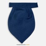 PREFOLD Navy Micro-Paisley Men's Neck Scarf, Pocket Square Set-NS-1044