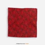 PREFOLD Crimson Red & Black Paisley Men's Neck Scarf, Pocket Square Set-NS-1047 - Image 2