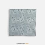 PREFOLD White & Gray Paisley Men's Neck Scarf, Pocket Square Set-NS-1052 - Image 2