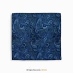 Blue & Black Paisley Men's Ascot Cravat Tie, Pocket Square Set-NS-1054 - Image 2