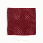 Burgundy & Red Polka Dot Paisley Men's Ascot Cravat Tie, Pocket Square Set-NS-1057 - Image 2