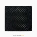 Black and White Pin-Dot Paisley Men's Ascot Cravat Tie, Pocket Square Set-NS-1059 - Image 2