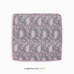 Dove Gray & Pink Paisley Men's Ascot Cravat Tie, Pocket Square Set-NS-1061 - Image 2